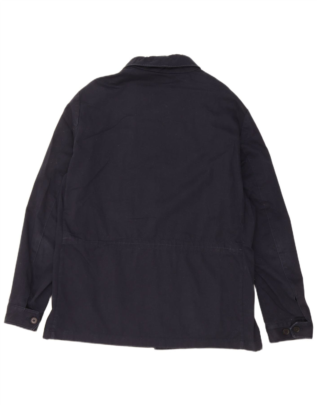 Massimo Dutti Mens Utility Jacket UK 40 Large Navy Blue Cotton