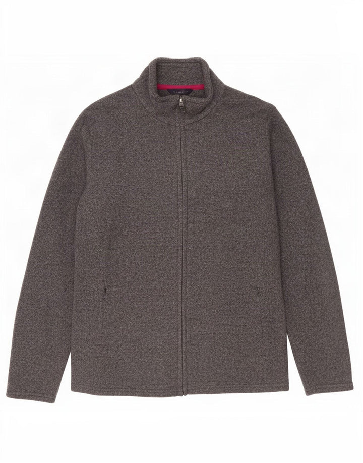 Marks & Spencer Womens Tracksuit Top Jacket UK 16 Large Grey Flecked