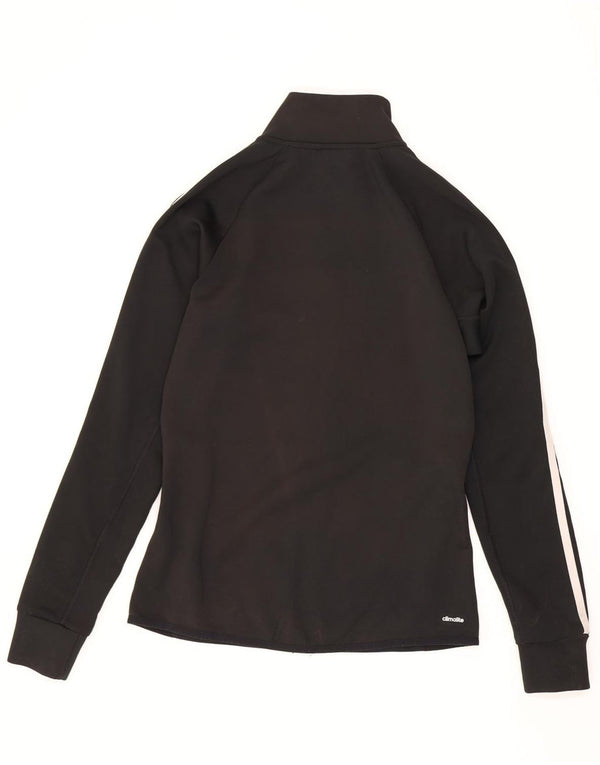 Adidas Womens Climalite Tracksuit Top Jacket UK 4/6 XS Black Polyester