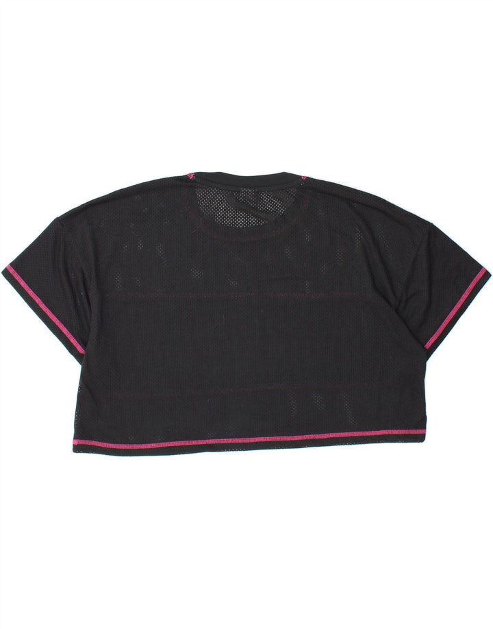PUMA Womens Crop Graphic T-Shirt Top UK 18 XL Black Polyester Vintage Puma and Second-Hand Puma from Messina Hembry 