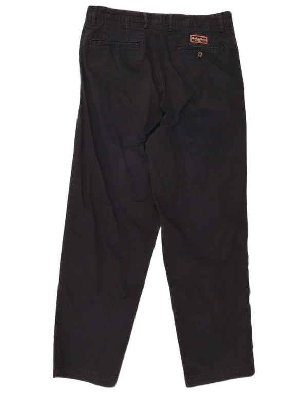Marlboro Classics Mens Straight Chino Trousers EU 52 XL W38 L31 Navy Blue