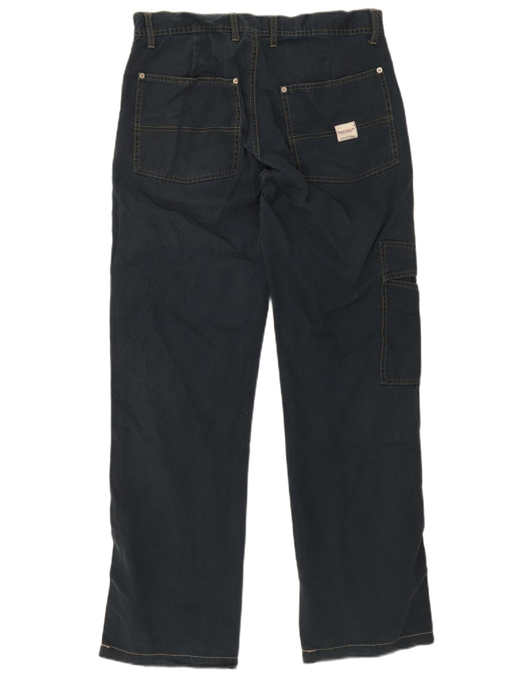 Woolrich Mens Straight Jeans W32 L32 Navy Blue Cotton