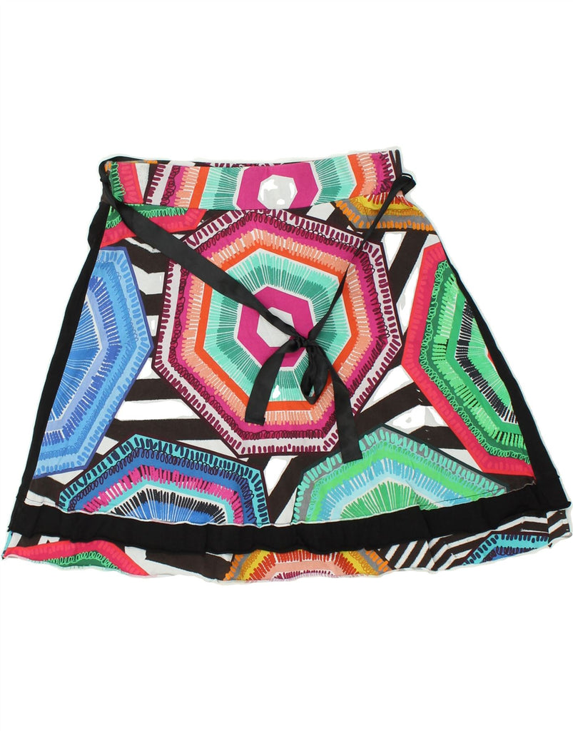 DESIGUAL Womens A-Line Skirt UK 14 Large W32  Multicoloured Cotton | Vintage Desigual | Thrift | Second-Hand Desigual | Used Clothing | Messina Hembry 