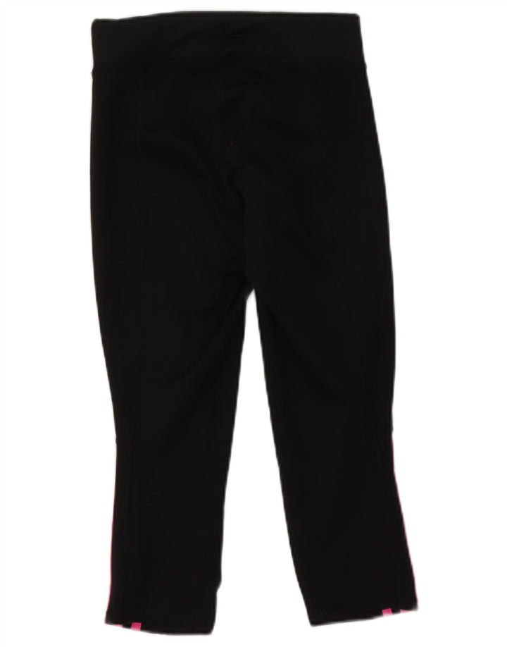 Adidas Womens Capri Leggings UK 8 Small Black Polyester
