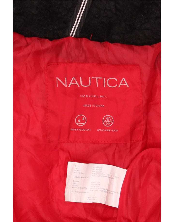Nautica Womens Padded Jacket UK 14 Medium Red Polyester