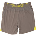 RUSSELL ATHLETIC Mens Graphic Sport Shorts XL Grey Colourblock Polyester Vintage Russell Athletic and Second-Hand Russell Athletic from Messina Hembry 