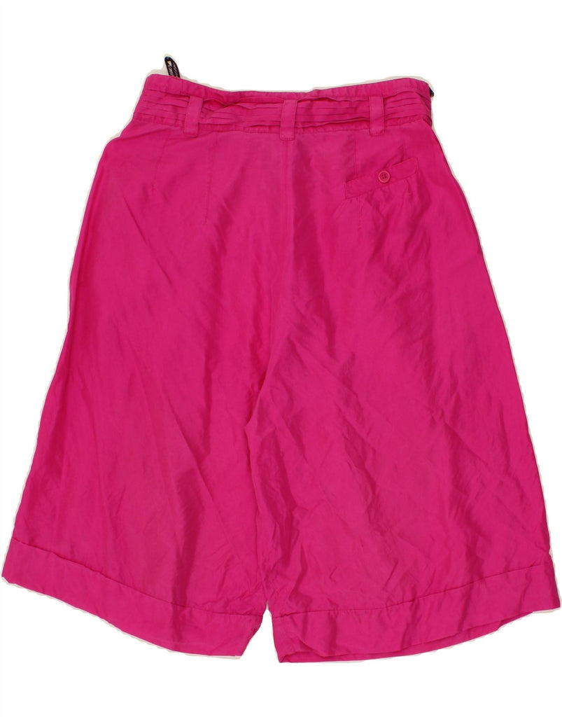 YESSICA Womens Pegged Casual Shorts IT 42 Medium W30 Pink Silk Vintage Yessica and Second-Hand Yessica from Messina Hembry 