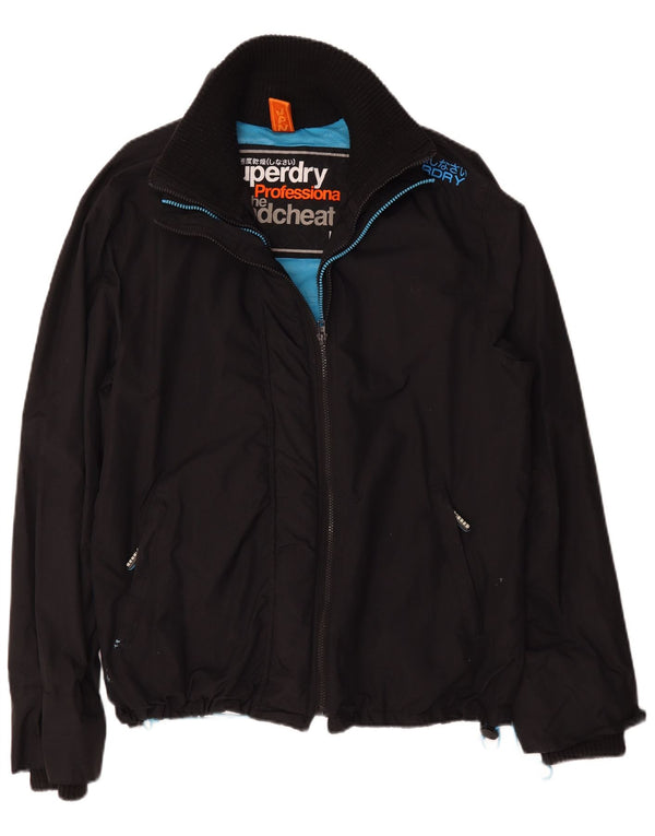 Superdry Mens Graphic Windbreaker Jacket UK 44 2XL Black Nylon