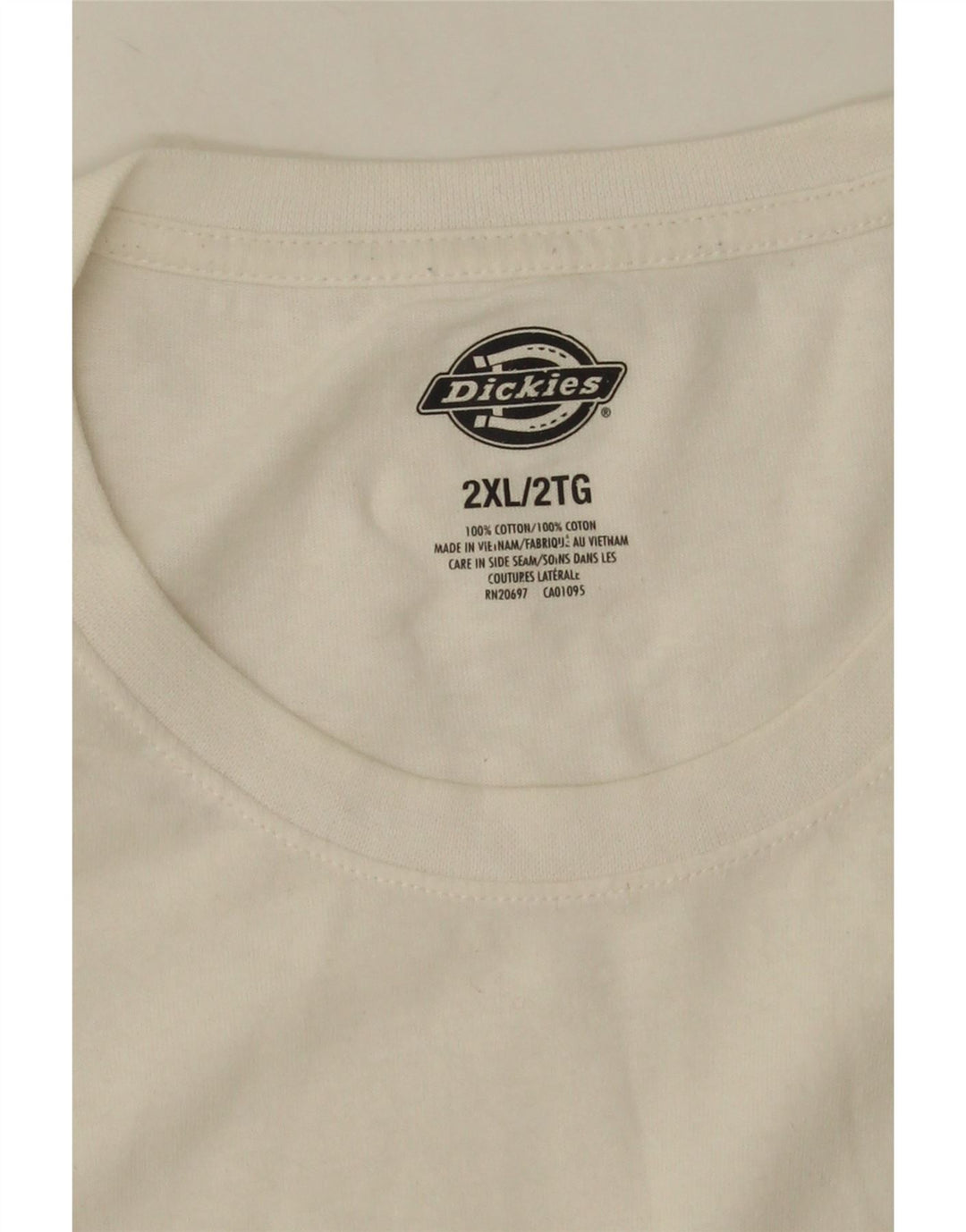 Dickies Mens Graphic T-Shirt Top 2XL White Cotton