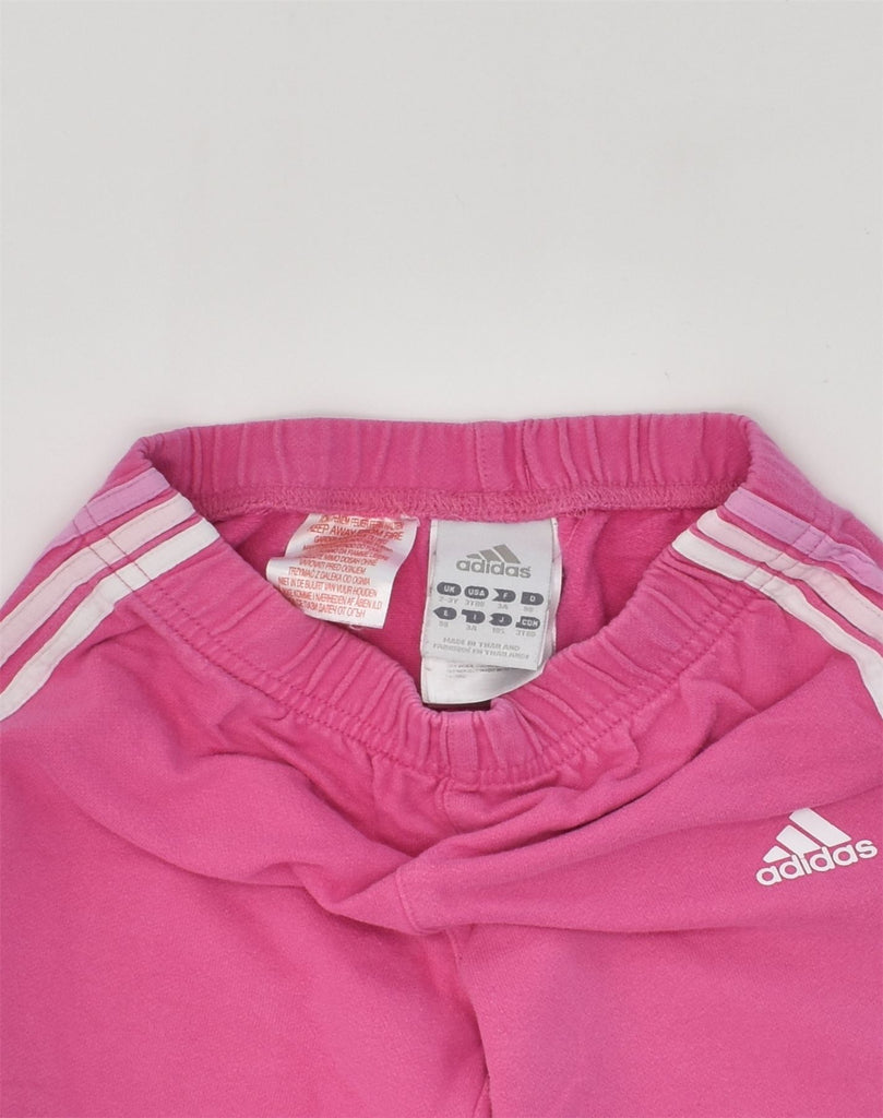 ADIDAS Girls Tracksuit Trousers Joggers 2-3 Years Pink Cotton | Vintage Adidas | Thrift | Second-Hand Adidas | Used Clothing | Messina Hembry 