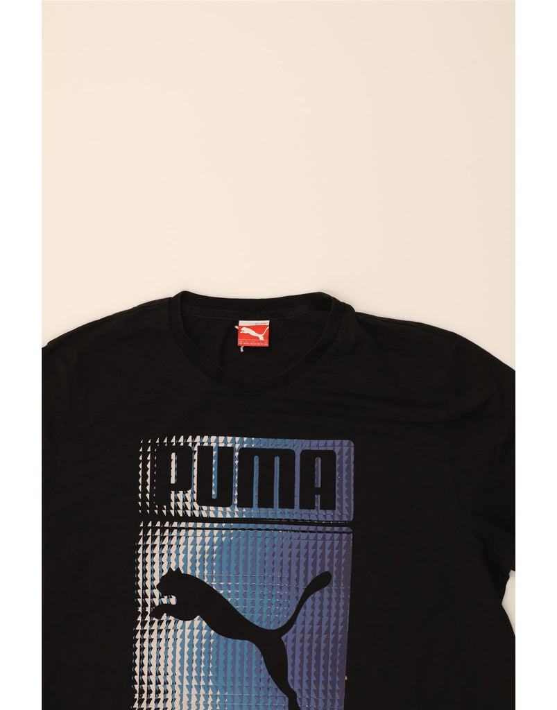 PUMA Mens Graphic T-Shirt Top 2XL Black Vintage Puma and Second-Hand Puma from Messina Hembry 