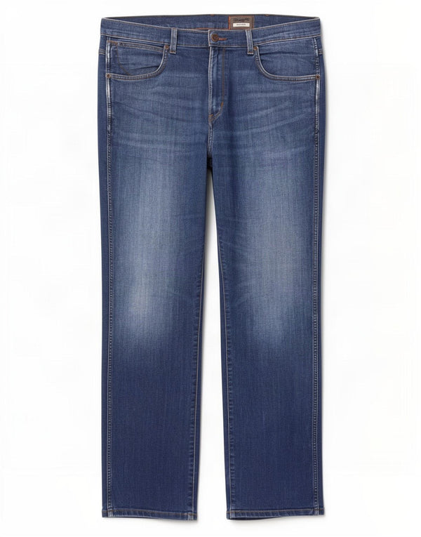 Wrangler Mens Arizona Straight Jeans W36 L34 Blue Cotton