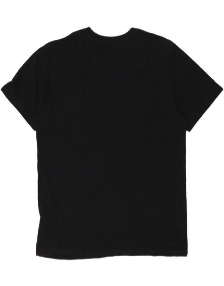 Nike Mens Swoosh Graphic T-Shirt Top Medium Black Cotton