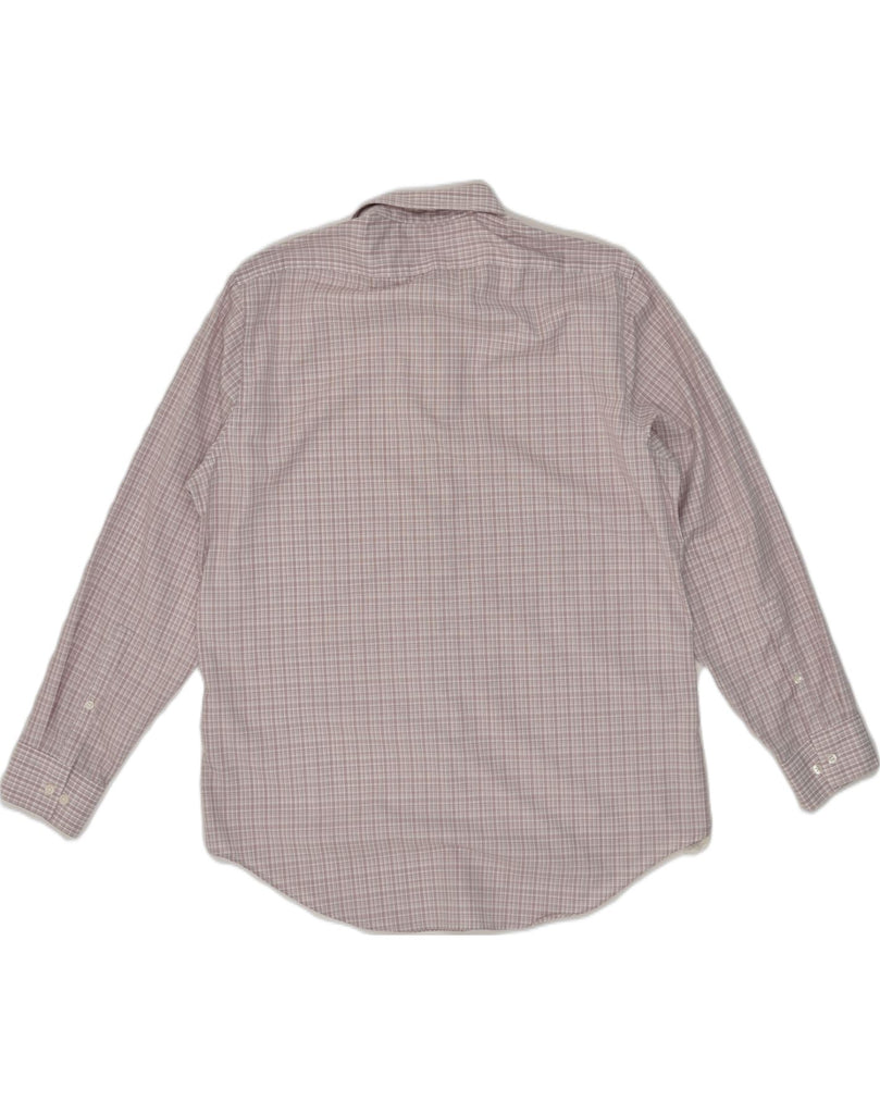 CALVIN KLEIN Mens Slim Fit Shirt Size 16 1/2 Large Pink Check Cotton | Vintage Calvin Klein | Thrift | Second-Hand Calvin Klein | Used Clothing | Messina Hembry 