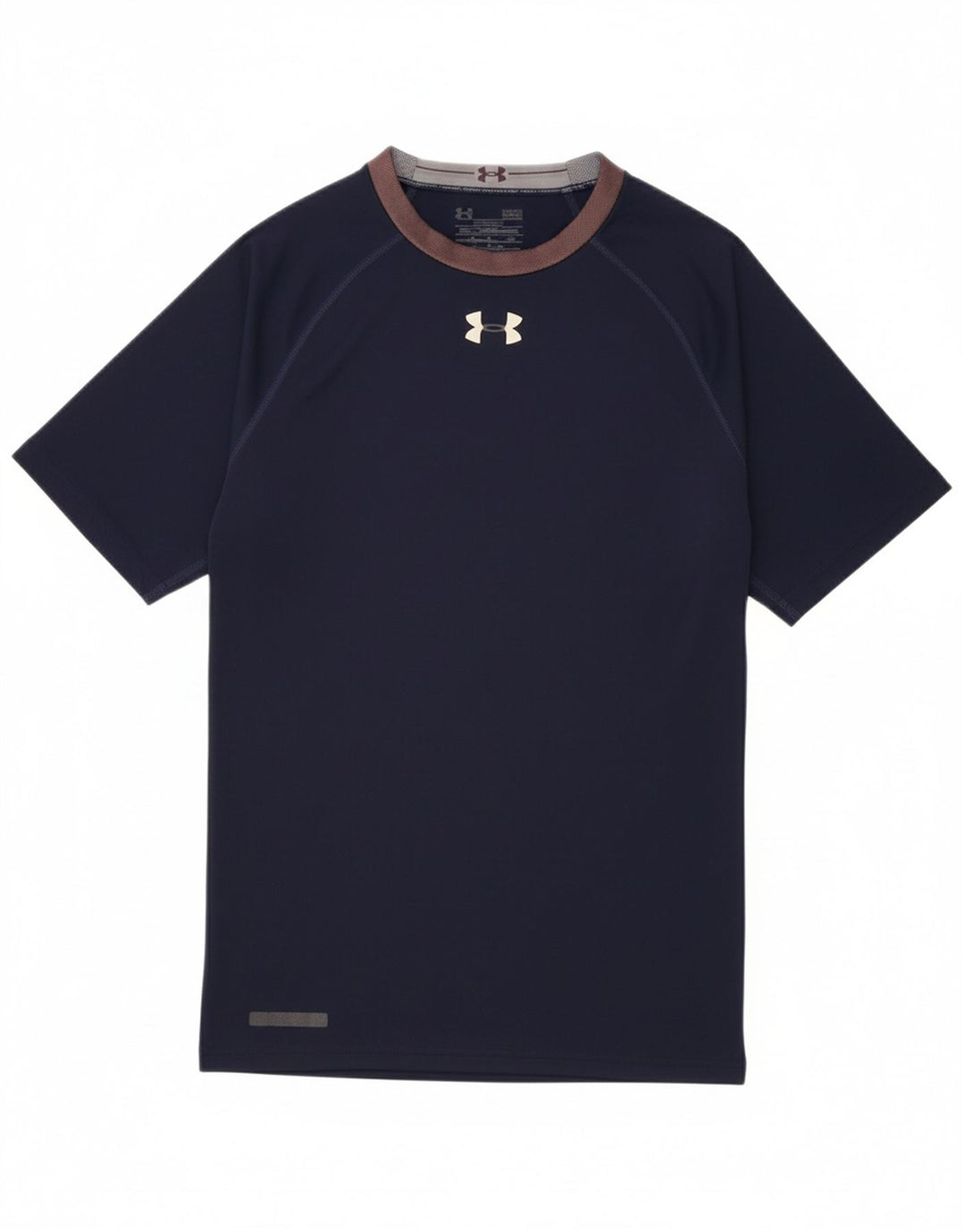 UNDER ARMOUR Mens Graphic T-Shirt Top Small Navy Blue Polyester Sports