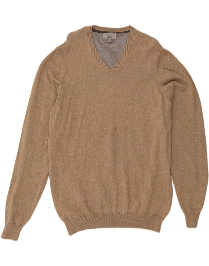 Mens Regular Fit V-Neck Jumper Sweater Large Vintage Marks & Spencer and Second-Hand Marks & Spencer from Messina Hembry 