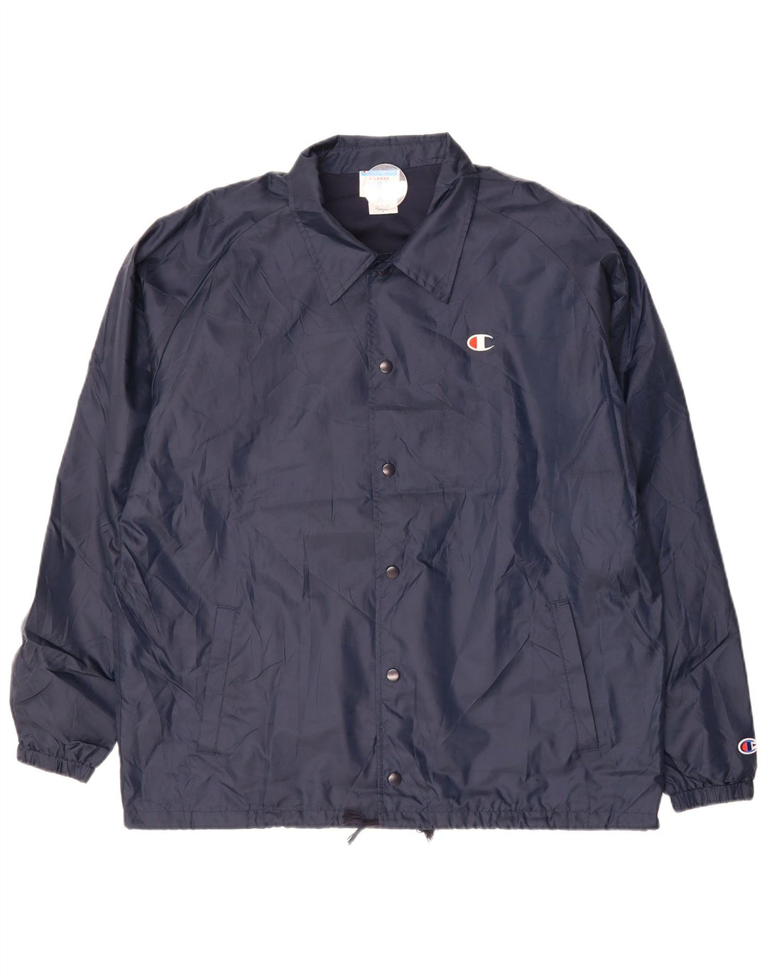CHAMPION Mens Rain Jacket UK 42 XL Navy Blue Polyester
