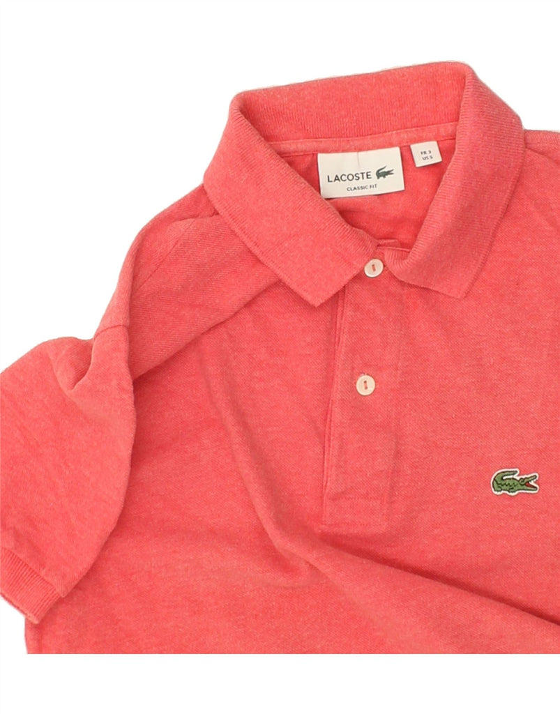 LACOSTE Mens Classic Fit Polo Shirt Size 3 Small Pink Cotton | Vintage Lacoste | Thrift | Second-Hand Lacoste | Used Clothing | Messina Hembry 