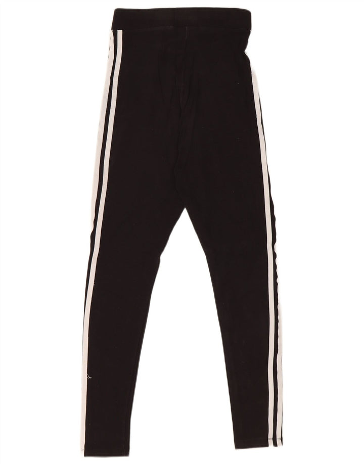 ADIDAS Womens Leggings UK 10 Small  Black Cotton