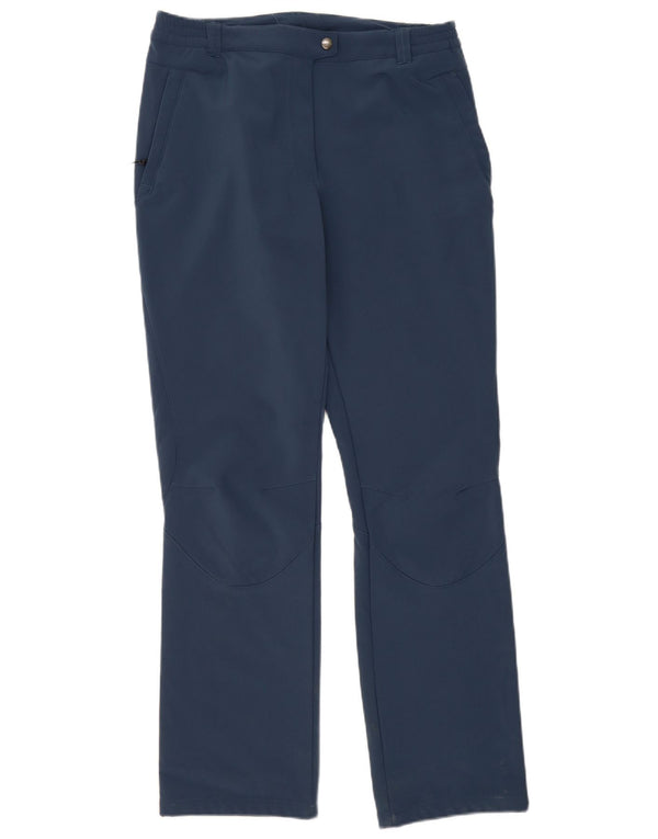 Brugi Womens Straight Casual Trousers XL W38 L34 Blue Polyester
