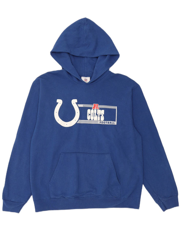 NFL Mens Graphic Hoodie Jumper Large Blue Cotton