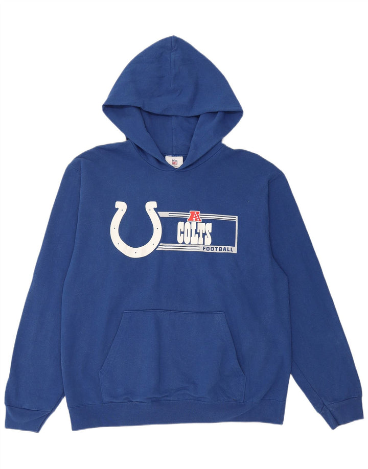 NFL Mens Graphic Hoodie Jumper Large Blue Cotton