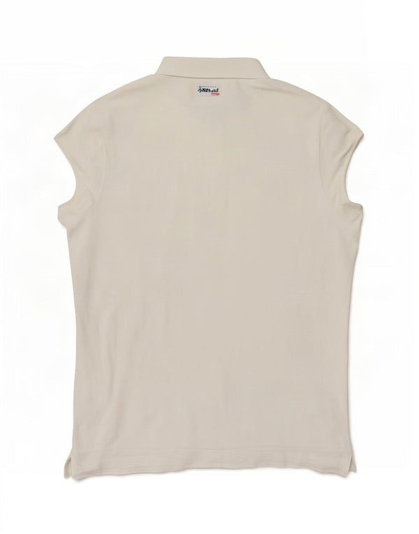 Puma Womens Polo Shirt UK 12 Medium White