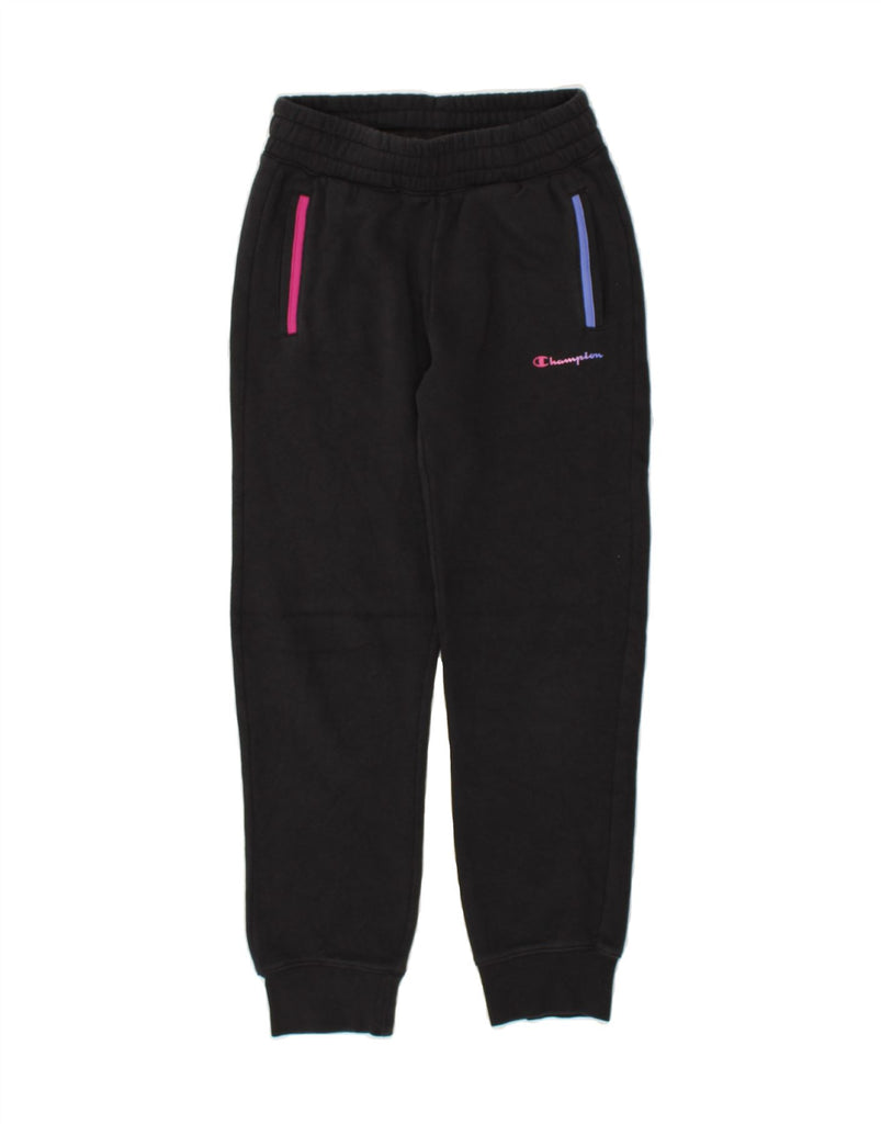 CHAMPION Girls Tracksuit Trousers Joggers 9-10 Years Medium Black | Vintage Champion | Thrift | Second-Hand Champion | Used Clothing | Messina Hembry 