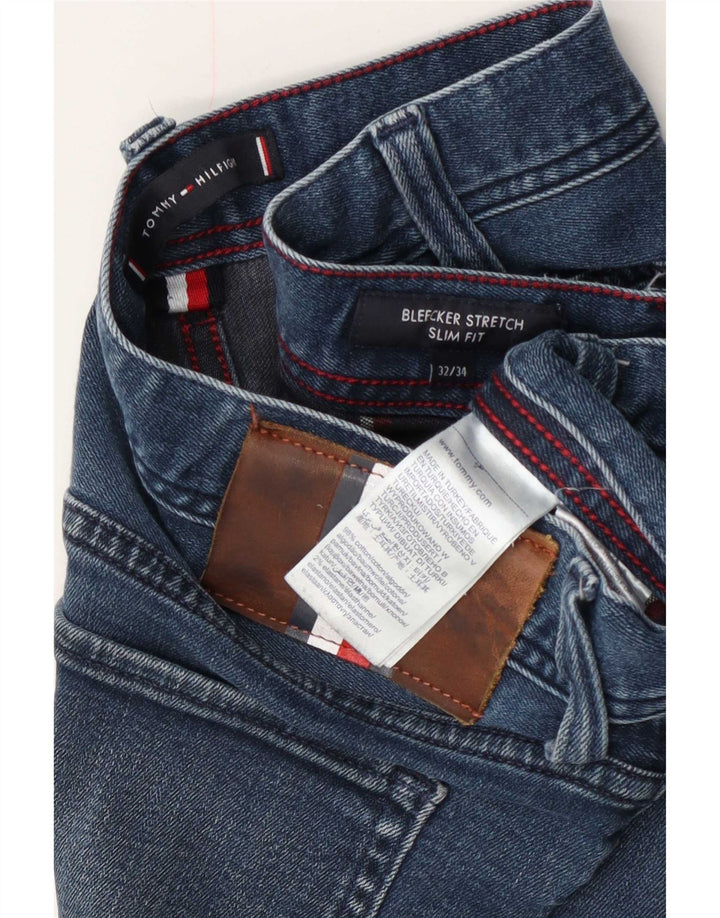 Tommy Hilfiger Womens Bleecker Slim Jeans W32 L34 Blue Cotton