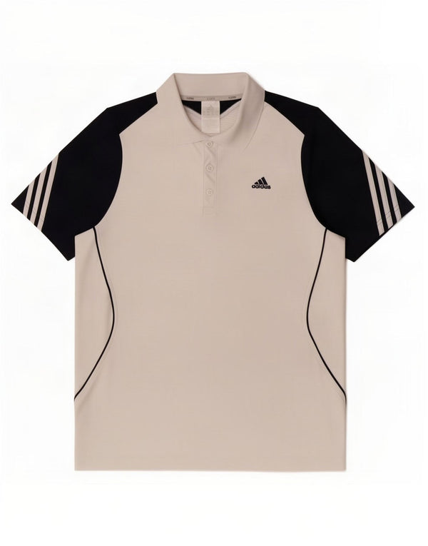 Adidas Mens Clima 365 Polo Shirt Medium White Colourblock Polyester