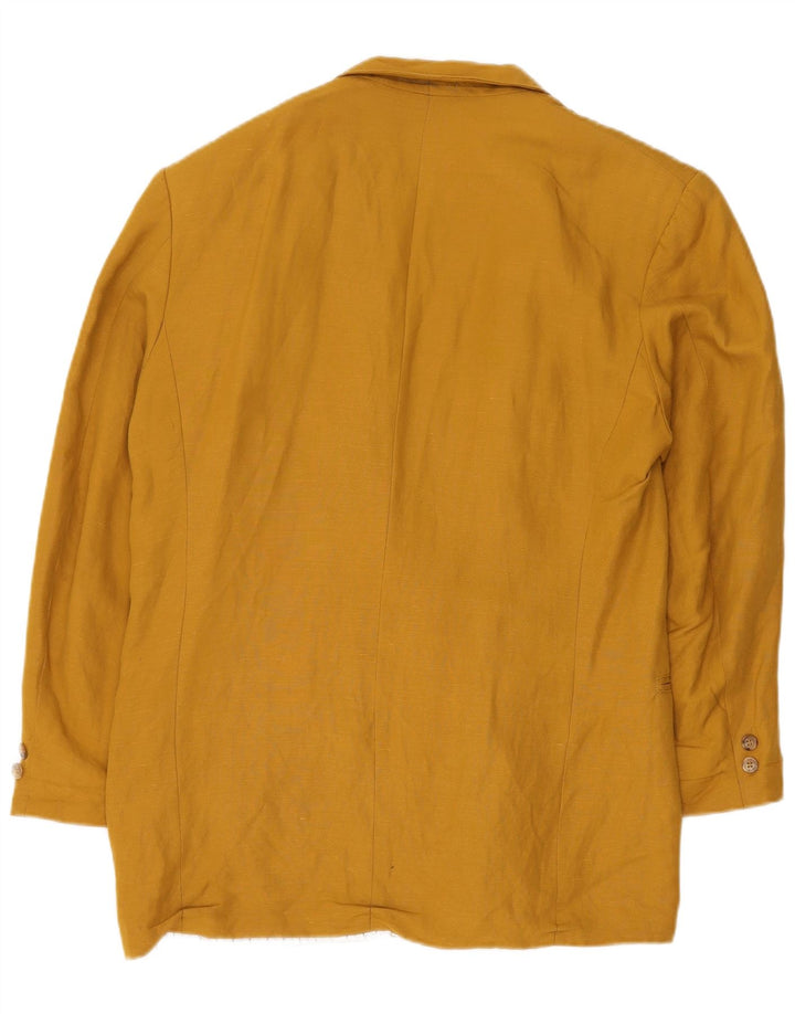 Vintage Mens Double Breasted Blazer Jacket UK 40 Large Yellow Wool