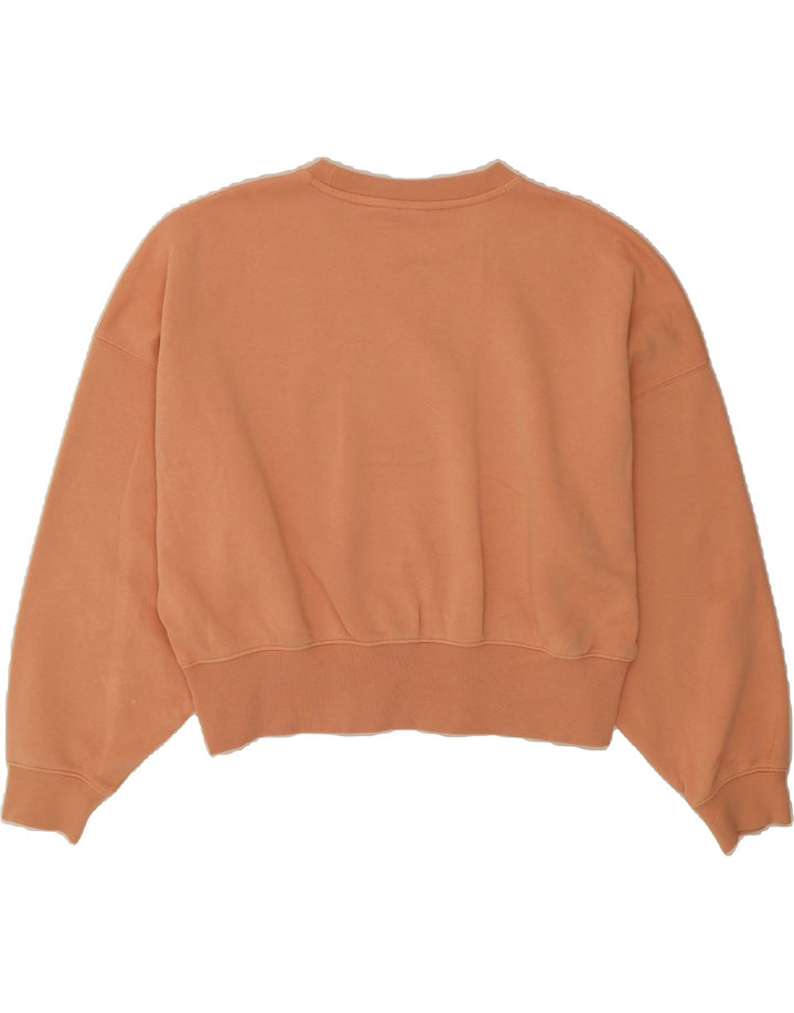 ADIDAS Womens Oversized Crop Sweatshirt Jumper UK 8 Small Orange Cotton Vintage Adidas and Second-Hand Adidas from Messina Hembry 