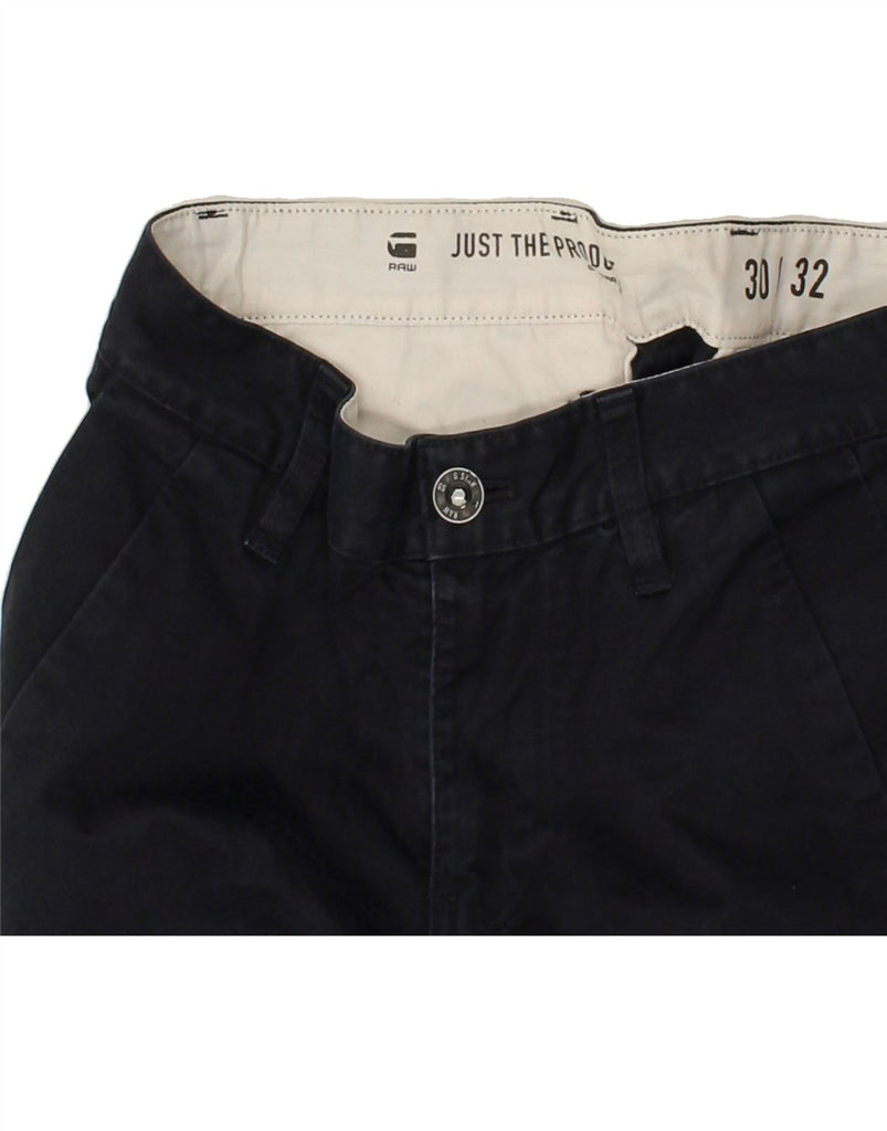 G-STAR Mens Slim Chino Trousers W30 L32 Navy Blue Cotton Vintage G-Star and Second-Hand G-Star from Messina Hembry 