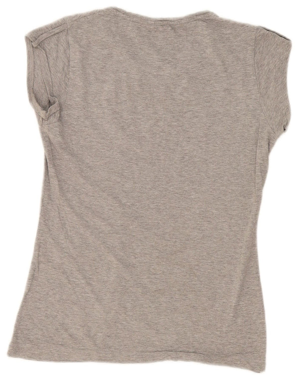 Carrera Womens Graphic T-Shirt Top UK 12 Medium Grey