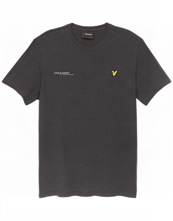 Lyle & Scott Mens T-Shirt Top Medium Grey Cotton