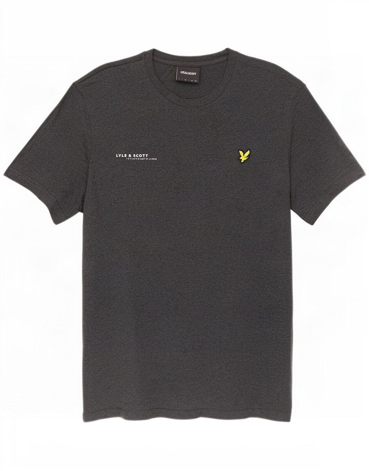Lyle & Scott Mens T-Shirt Top Medium Grey Cotton