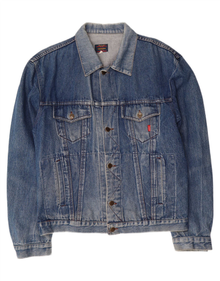 CARRERA Mens Denim Jacket UK 42 XL Blue Cotton