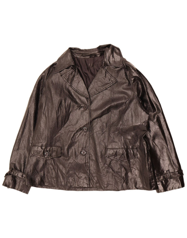 Vintage Womens Military 3 Button Blazer Jacket UK 20 2XL Black