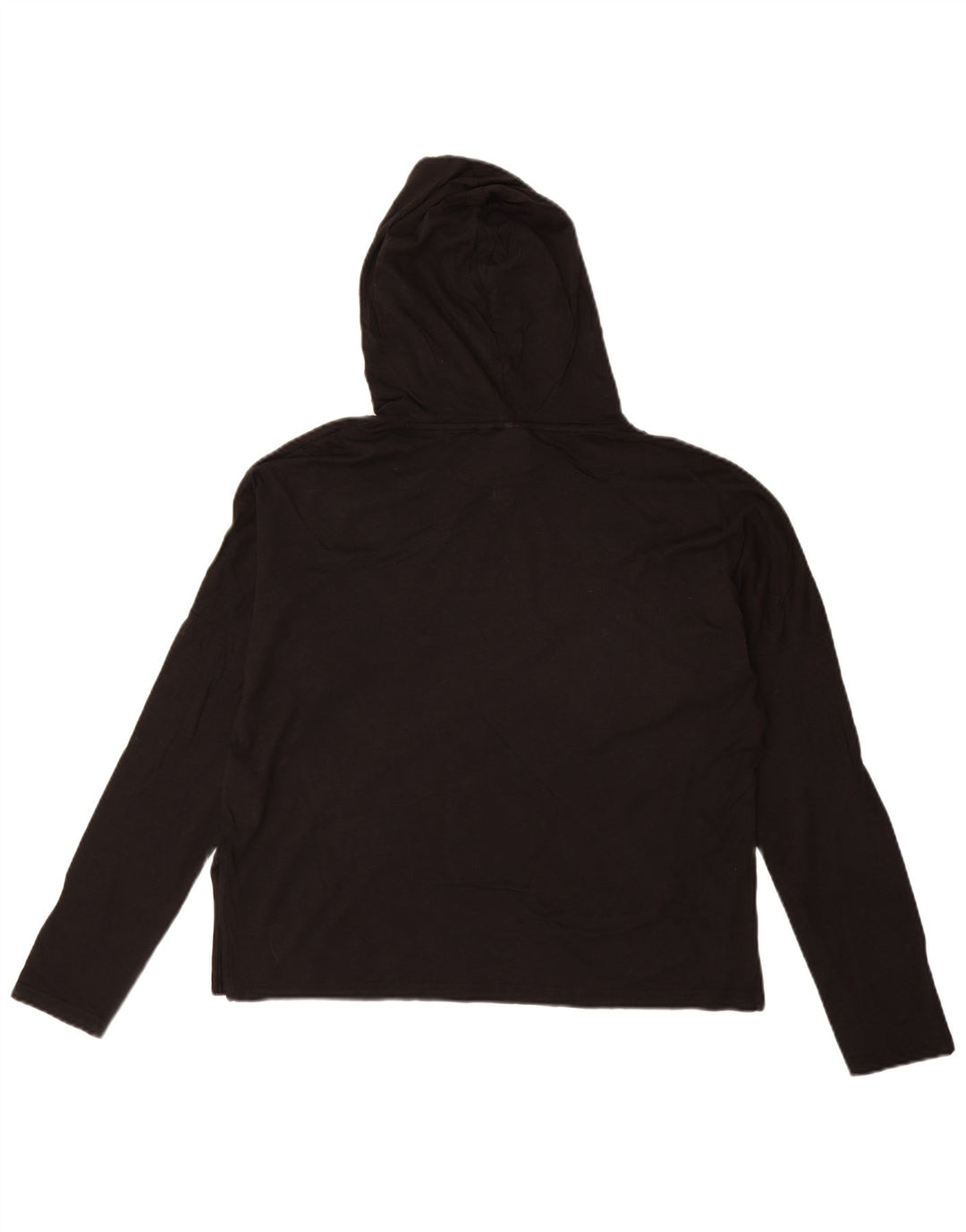 PUMA Womens Oversized Hooded Graphic Top Long Sleeve UK 10 Small Black