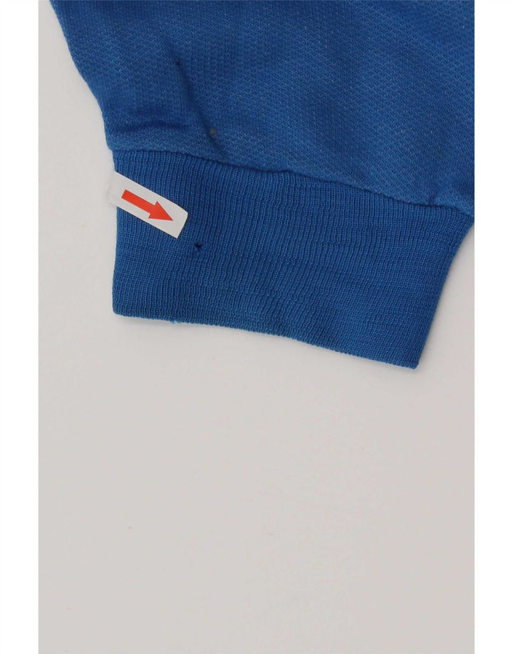 Vintage Womens Oversized Graphic Sweatshirt Jumper UK 14 Medium Blue