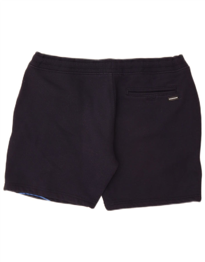Chiemsee Mens Graphic Sport Shorts Large Navy Blue Cotton