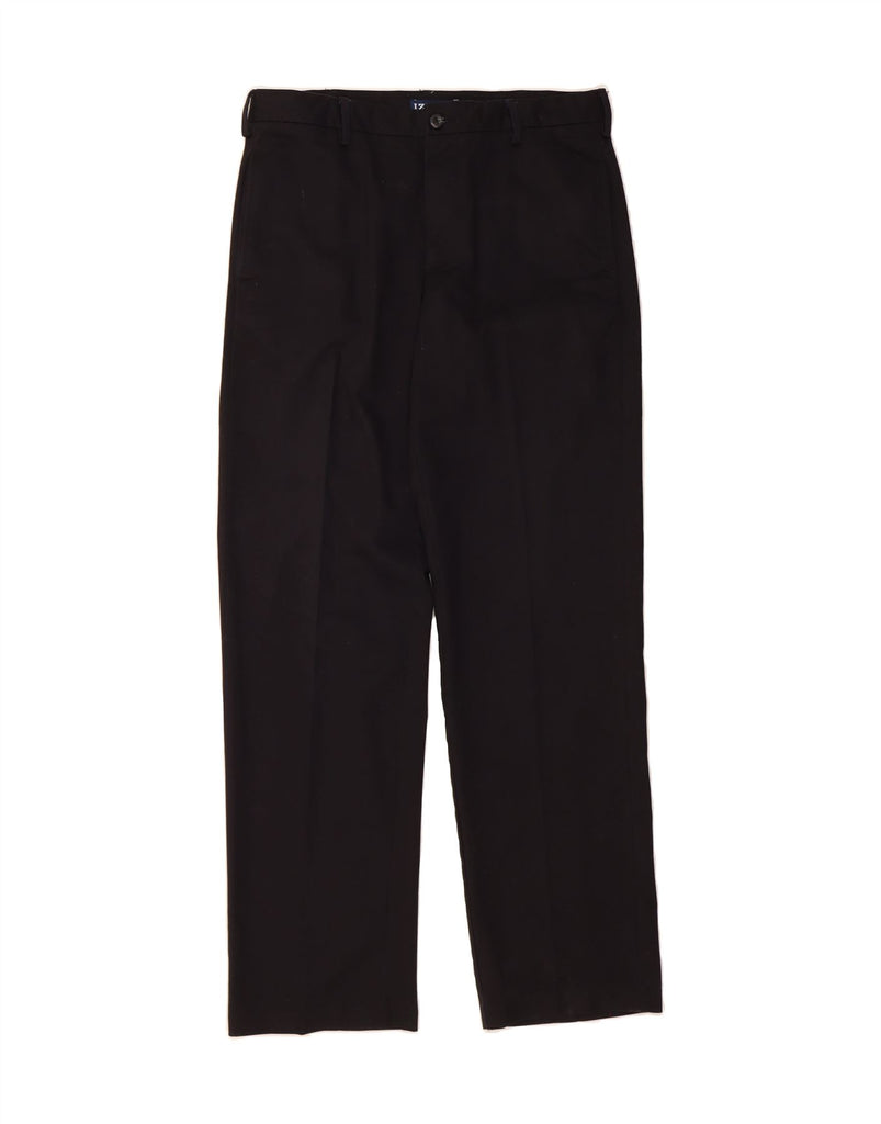 IZOD Mens Straight Chino Trousers W32 L34 Black Cotton Vintage Izod and Second-Hand Izod from Messina Hembry 