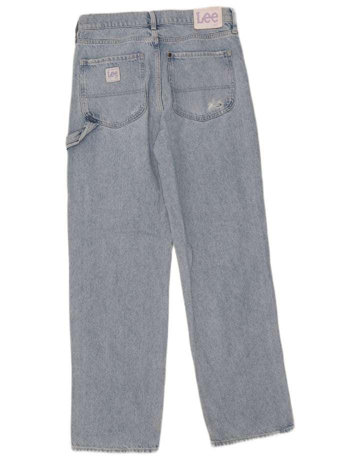 Lee Womens Distressed Straight Jeans EU 36 Small W30 L30 Blue Cotton