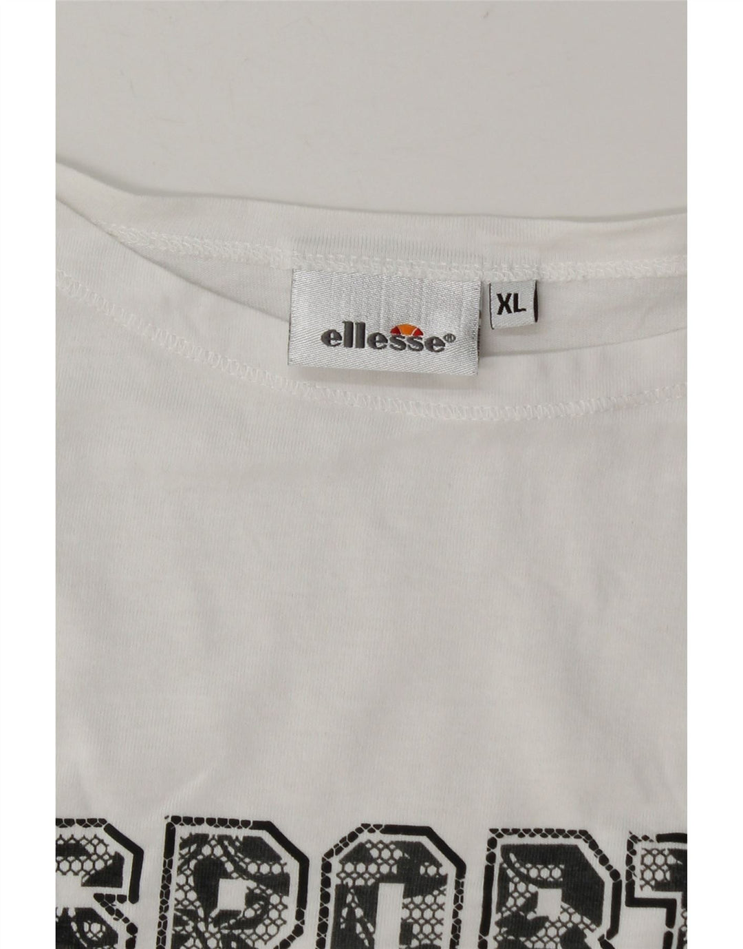 Ellesse Womens Graphic T-Shirt Top UK 18 XL White