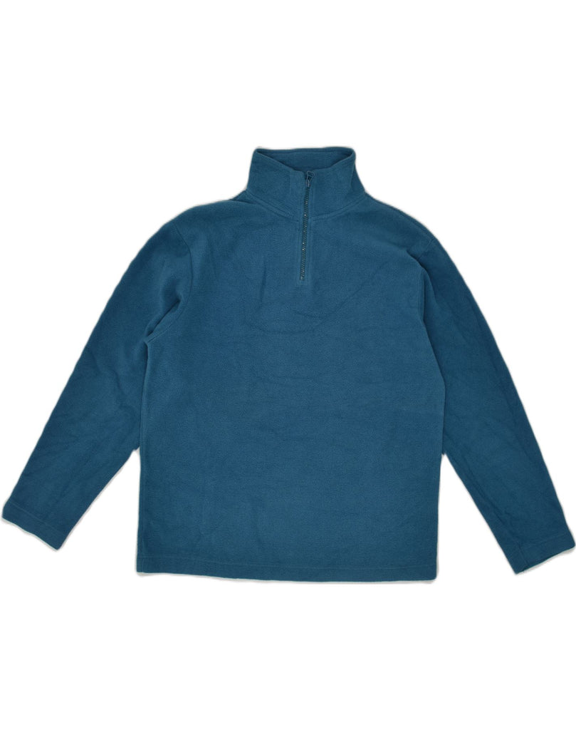 EDDIE BAUER Mens Zip Neck Fleece Jumper Small Blue Polyester | Vintage Eddie Bauer | Thrift | Second-Hand Eddie Bauer | Used Clothing | Messina Hembry 