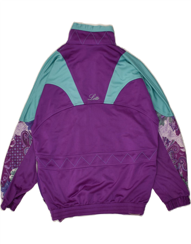 LOTTO Girls Graphic Tracksuit Top Jacket 12-13 Years Purple Paisley | Vintage Lotto | Thrift | Second-Hand Lotto | Used Clothing | Messina Hembry 