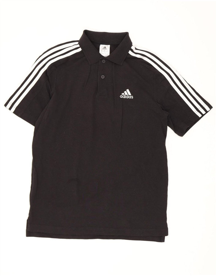 Adidas Mens Polo Shirt Small Black Cotton