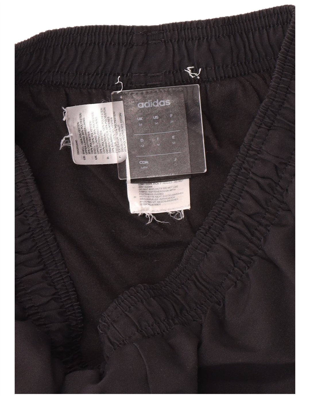 Adidas Mens Tracksuit Trousers Medium Black Striped Polyester
