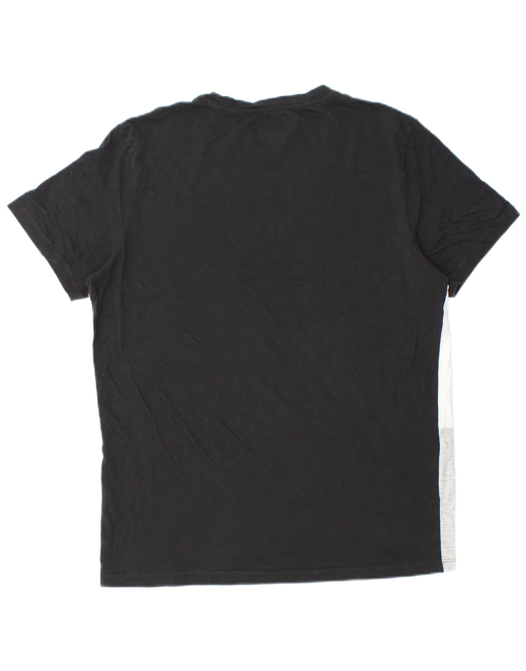 Jack & Jones Mens T-Shirt Top Large Black Colourblock