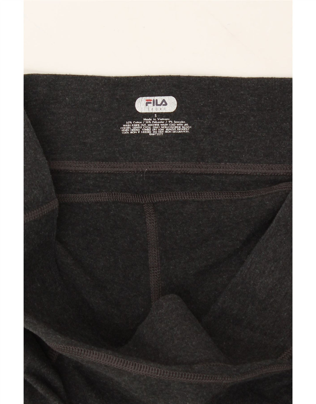 FILA Womens Graphic Capri Leggings UK 10 Small Grey Cotton Vintage Fila and Second-Hand Fila from Messina Hembry 